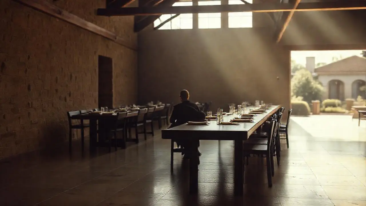 Comedor tranquilo, cálido y elegante