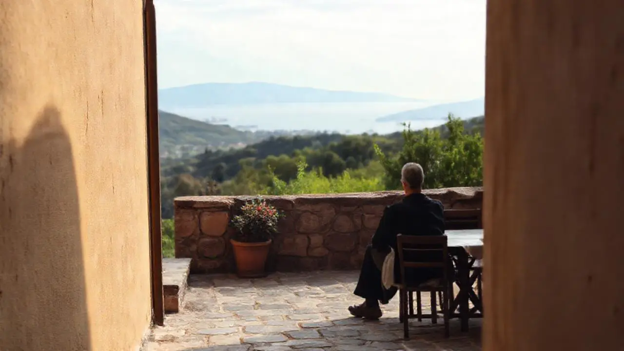 Escena rural serena y tranquila