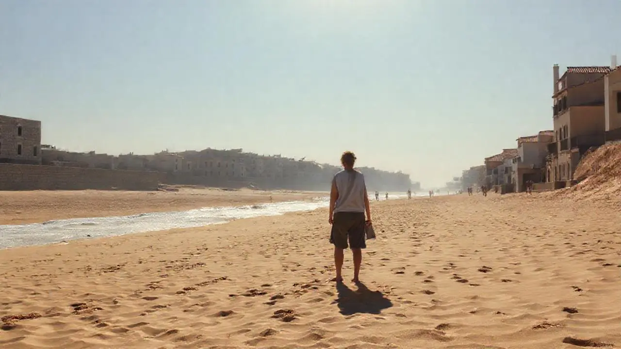 Escena costera tranquila y luminosa