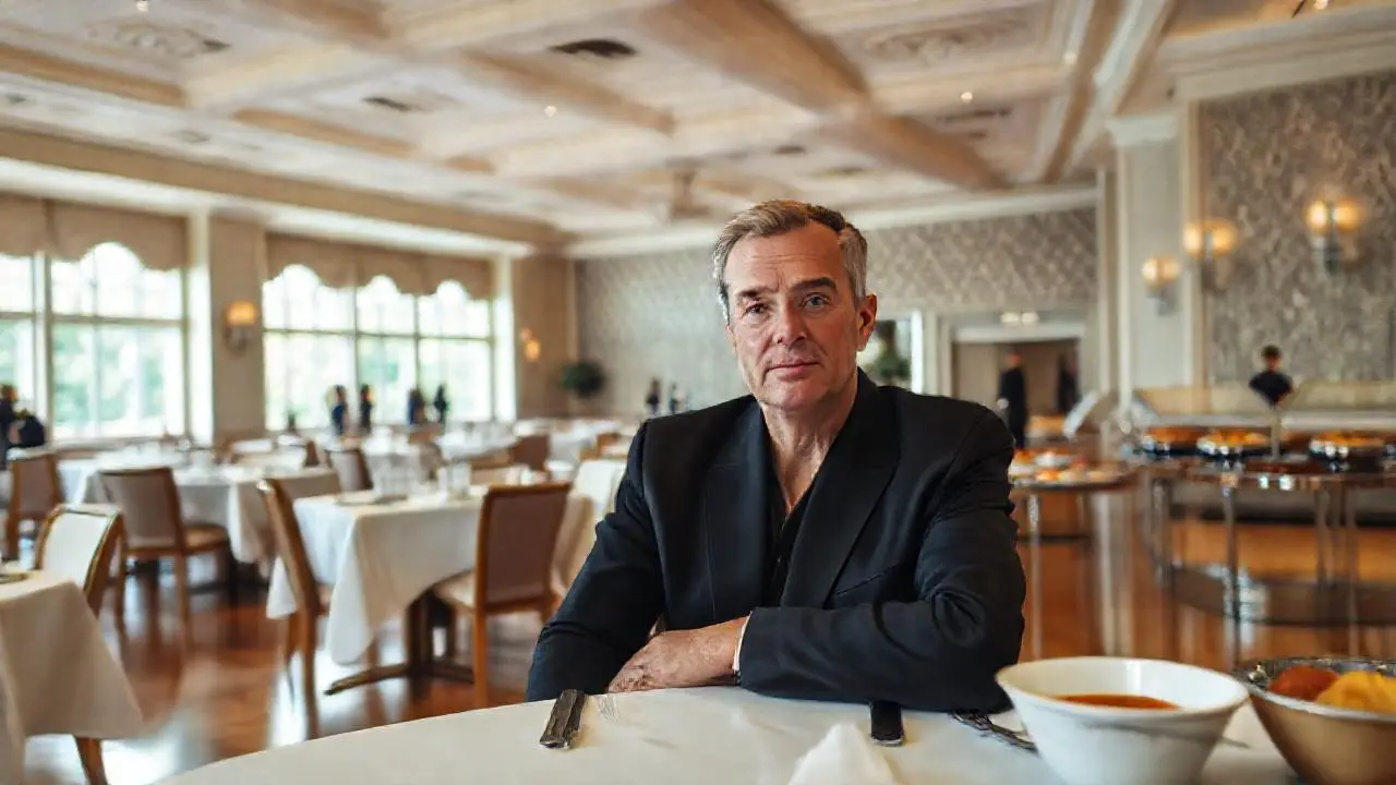 Desayuno elegante en un espacio luminoso y tranquilo