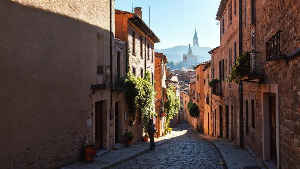 Arquitectura histórica, calma y luz suave
