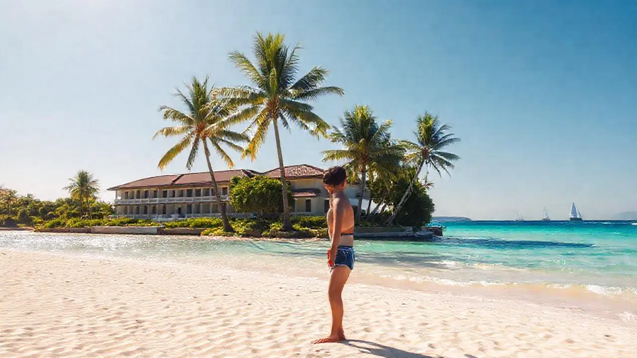 Paraíso tropical, calma y luz serena