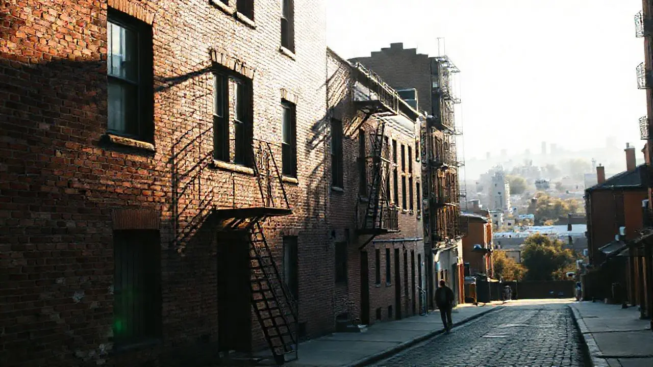 Urbano, cálido y ligeramente borroso