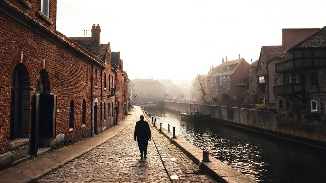 Calle antigua, ambiente tranquilo y nostálgico