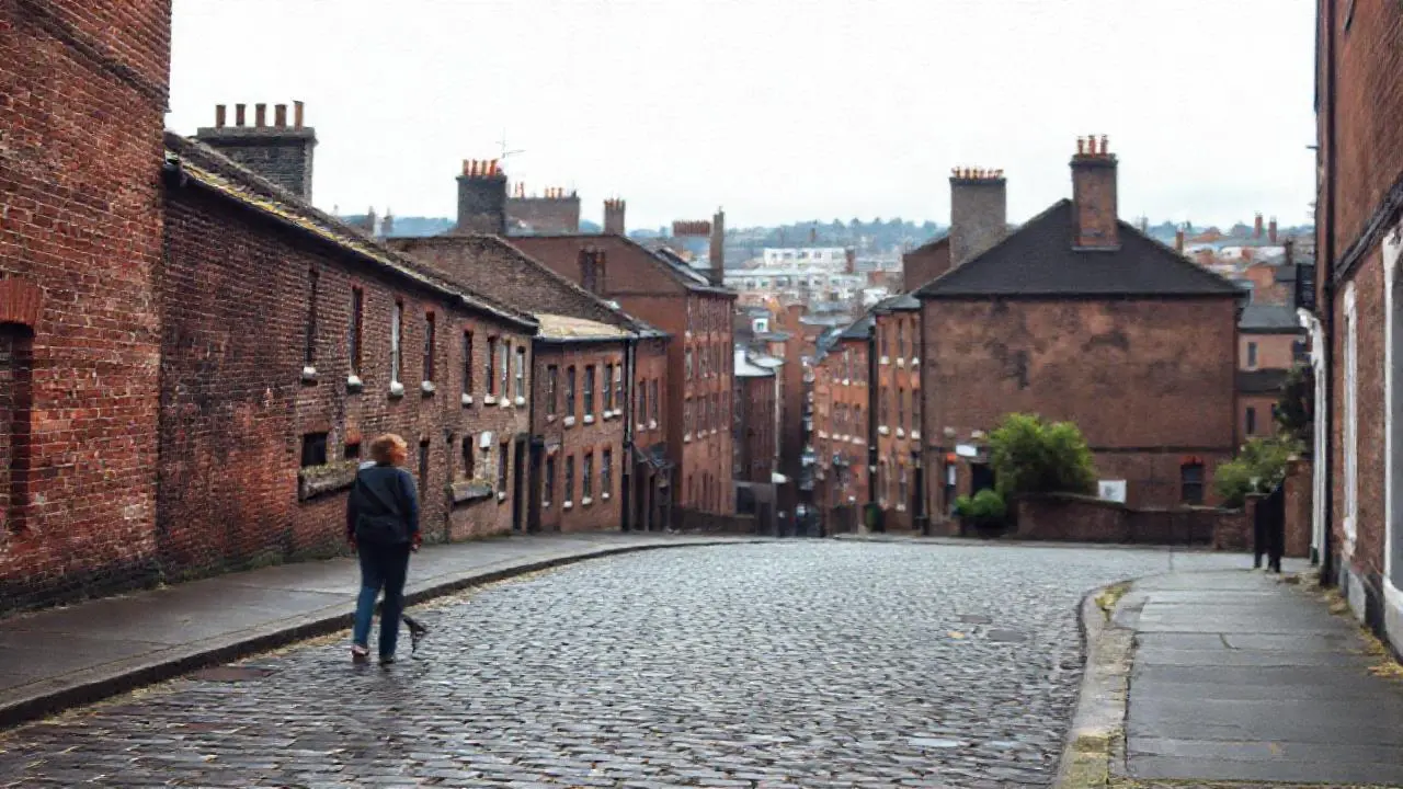 Calle tranquila, ambiente urbano y difuso