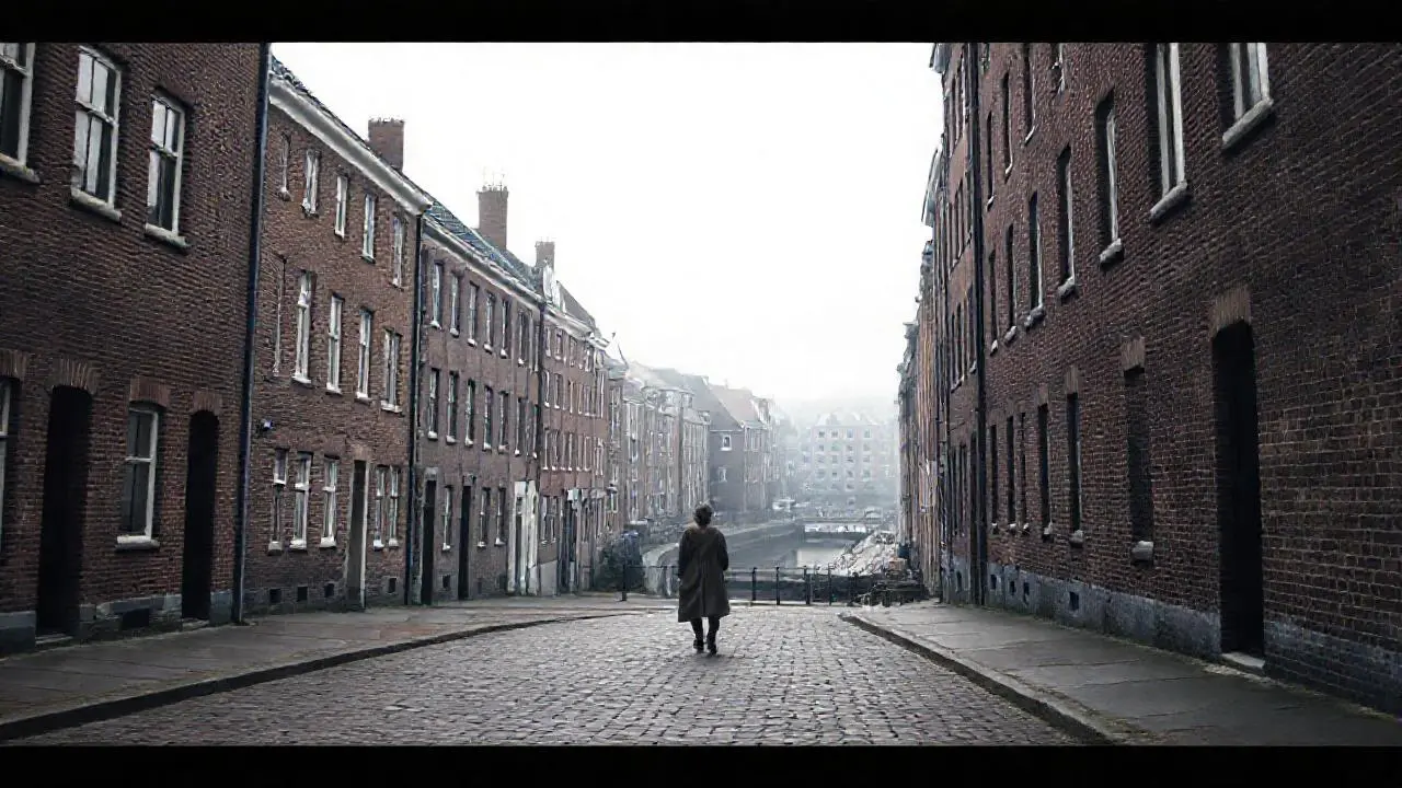 Escena urbana tranquila y ligeramente difusa