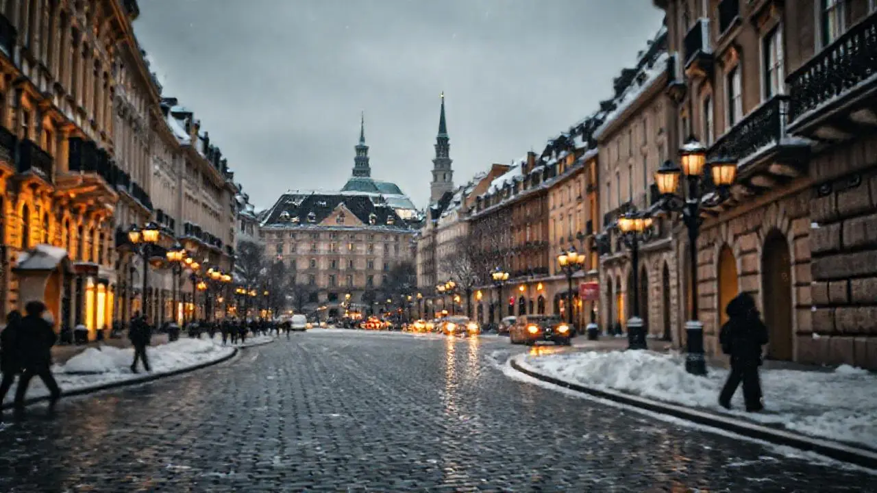 Invierno urbano, tranquilo y melancólico