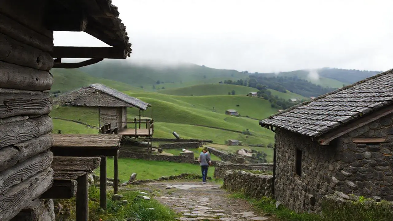 Paz rural en un paisaje asturiano