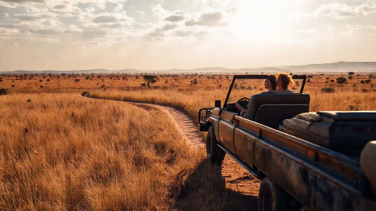 Sabana cálida, safari y espacio infinito