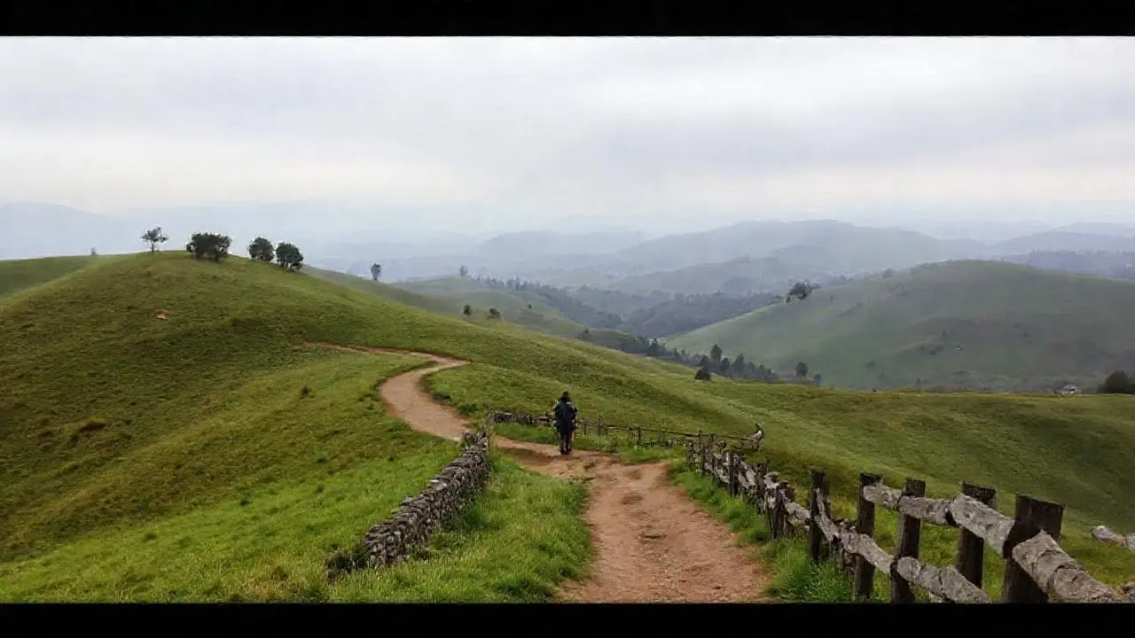 Paisaje rural tranquilo, amplio y natural