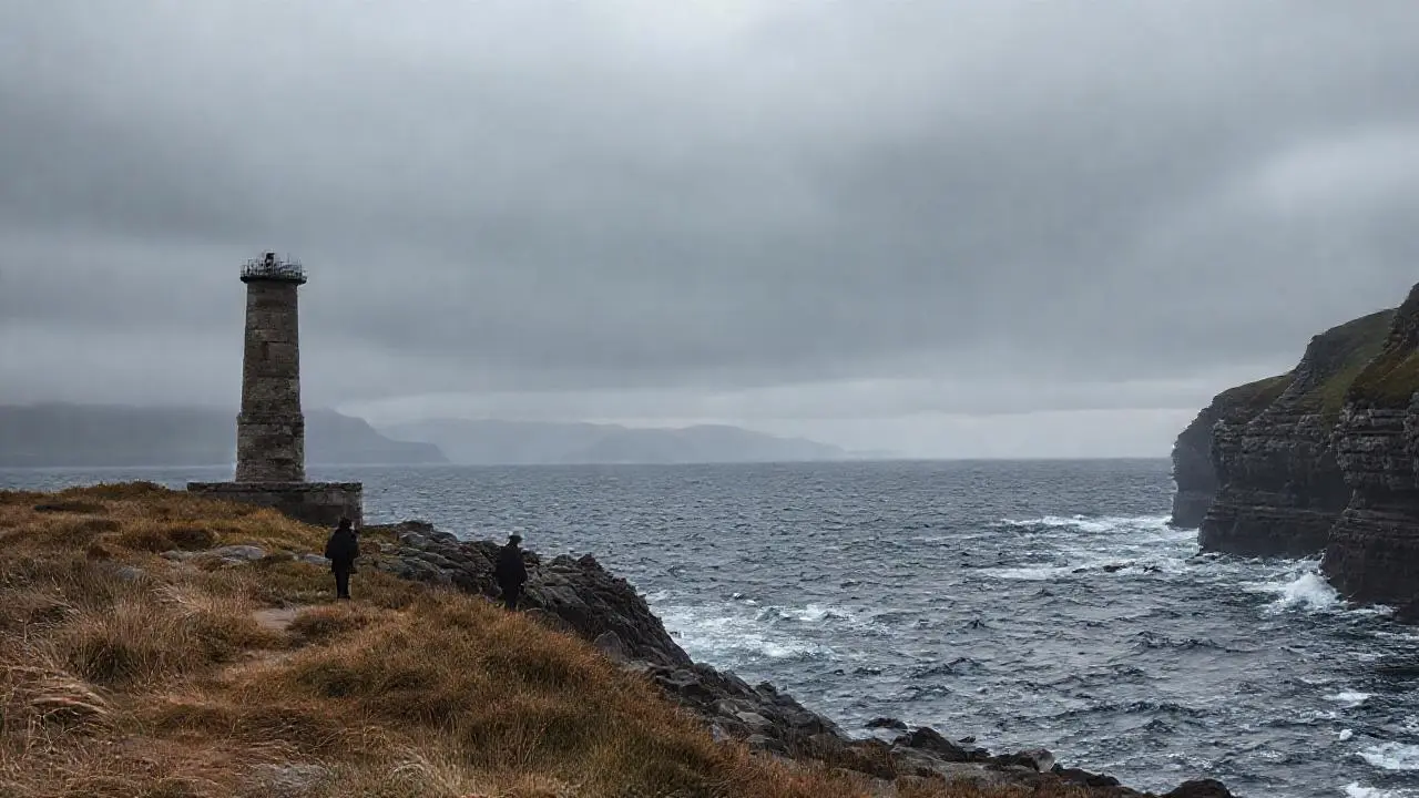 Paisaje costero agreste, melancólico y vasto