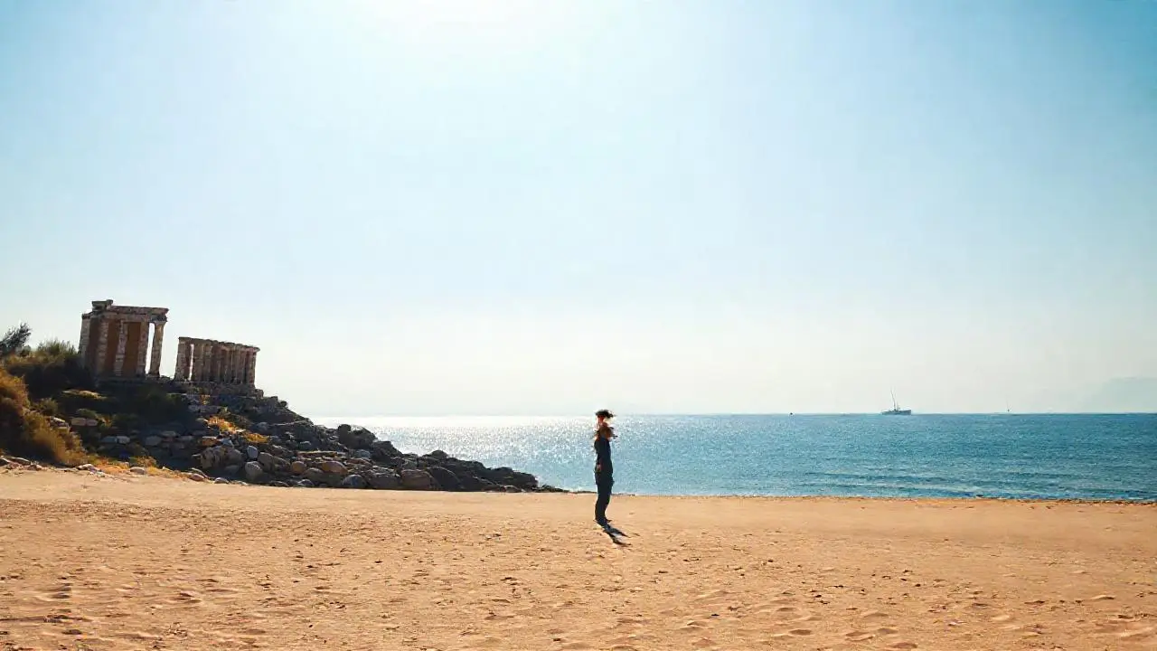 Paz serena en la costa antigua