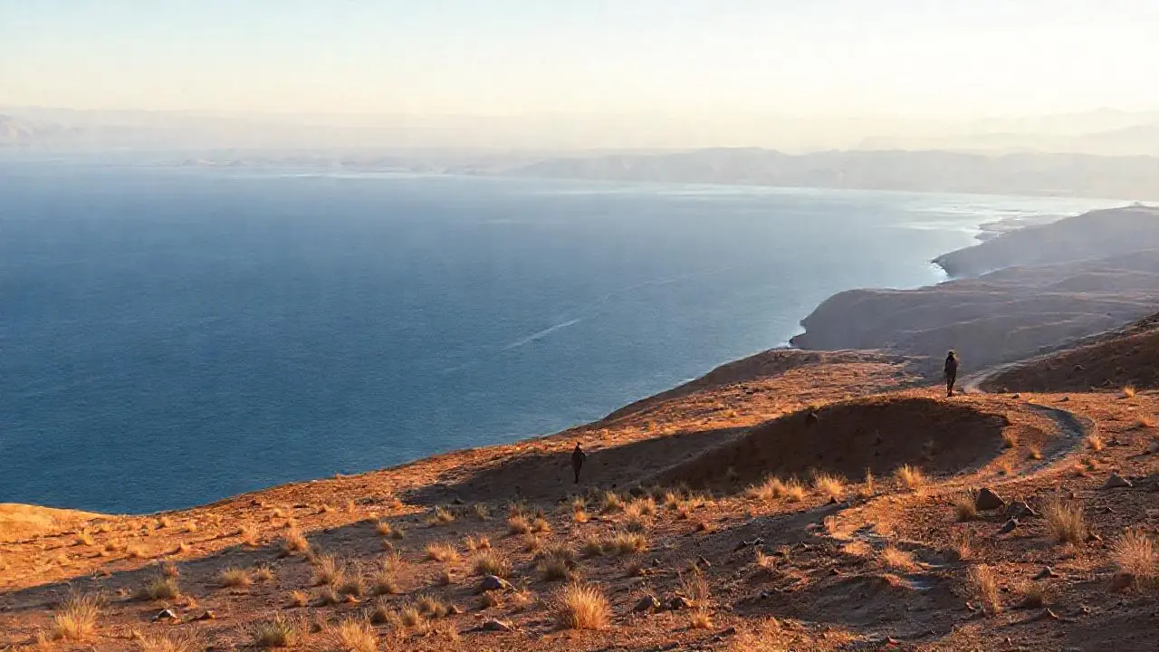 Paisaje árido y vasto, sereno y abierto