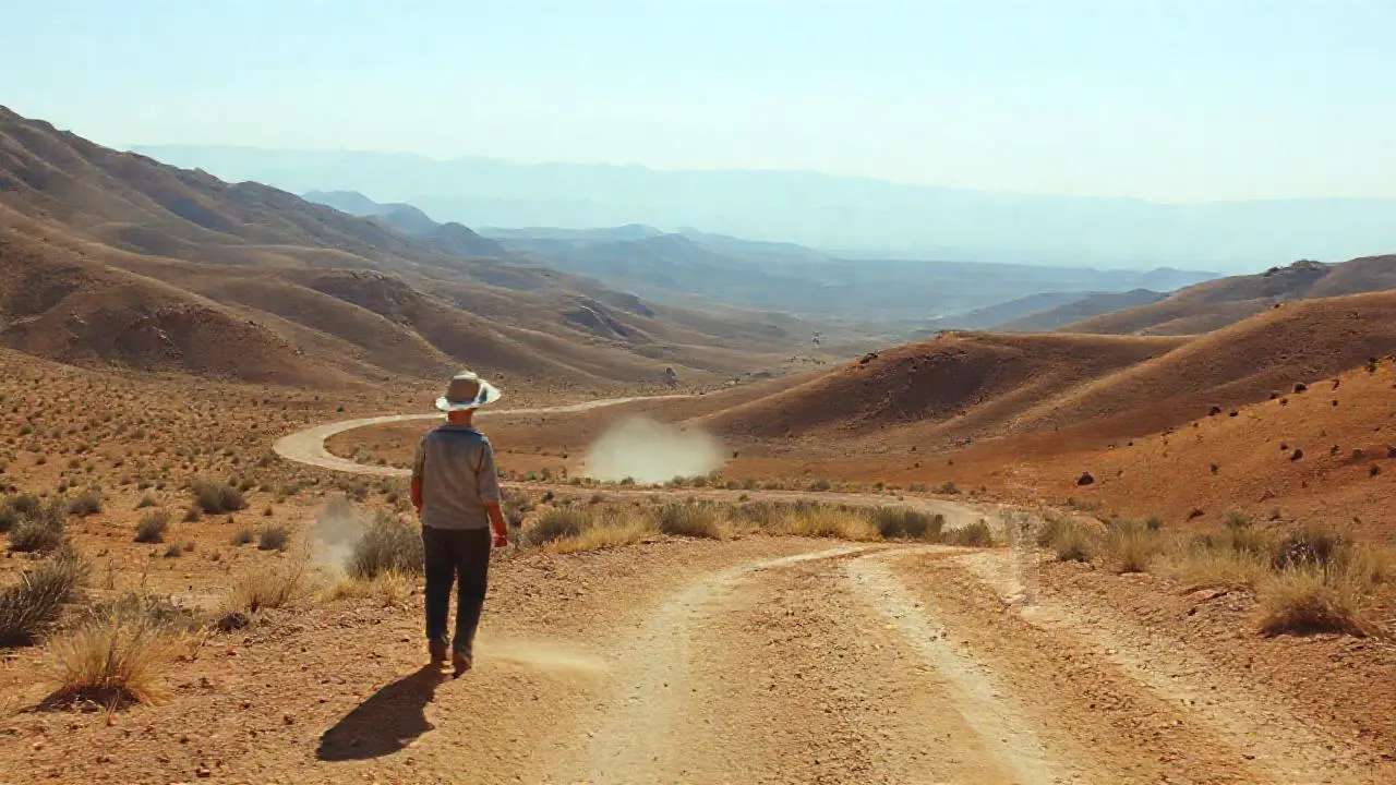 Paisaje árido, vasto y sereno