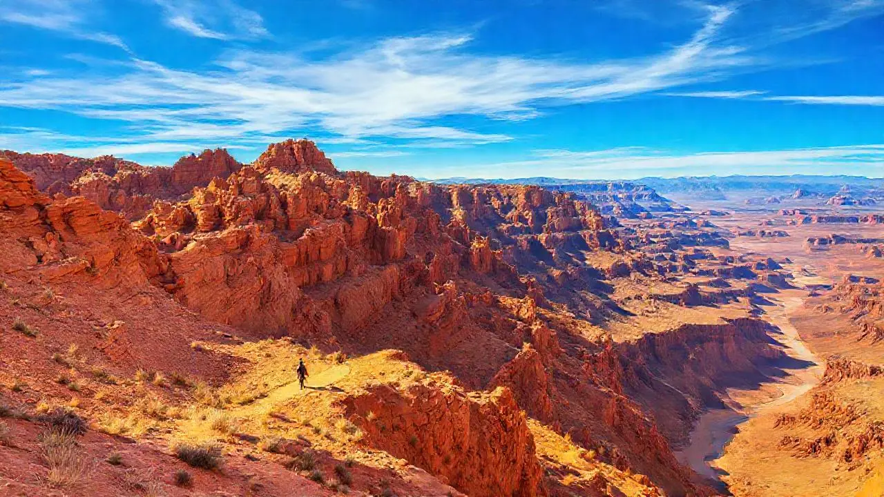 Paisaje árido y vasto, lleno de calma