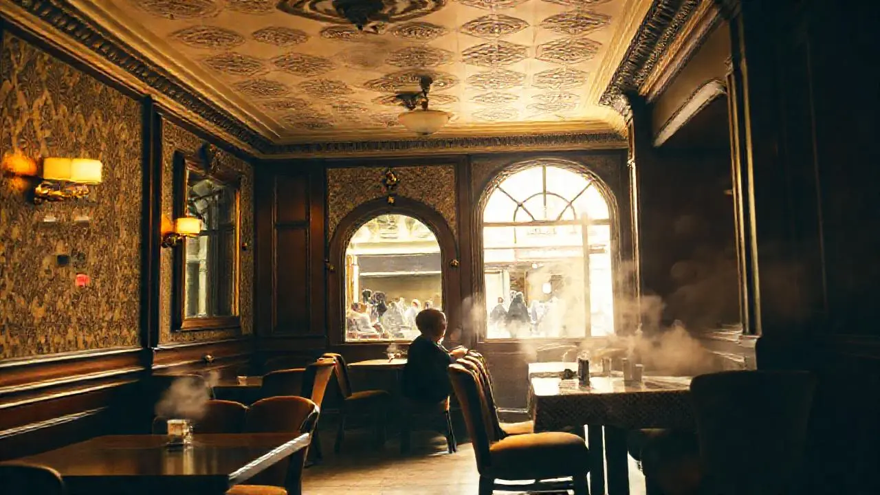 Café clásico, tranquilo y ligeramente nostálgico
