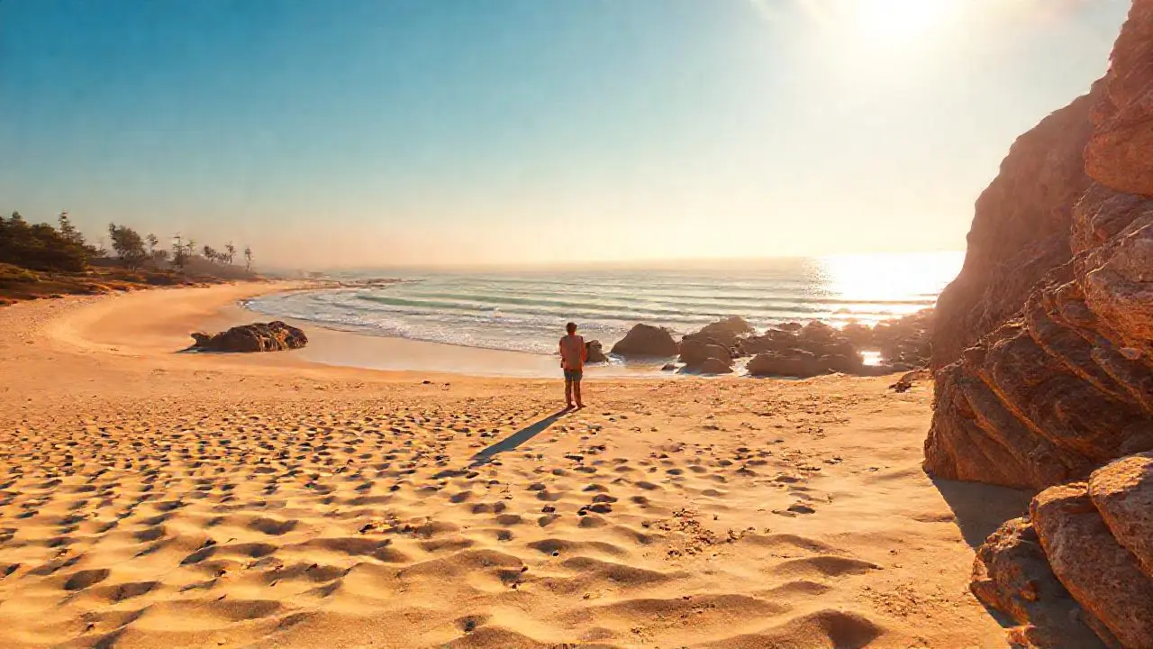 Paz serena en un paisaje costero