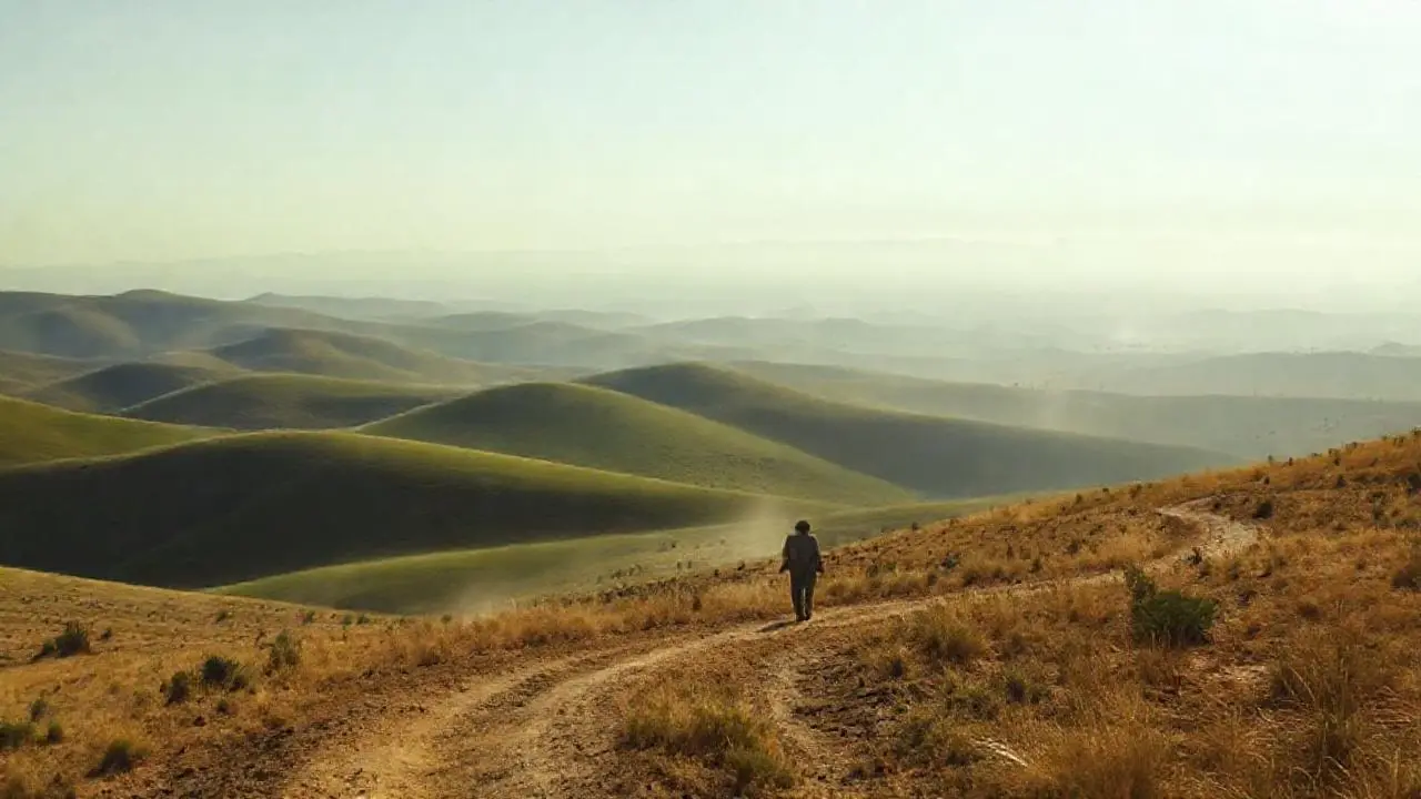 Paisaje árido, vasto, silencioso y sereno