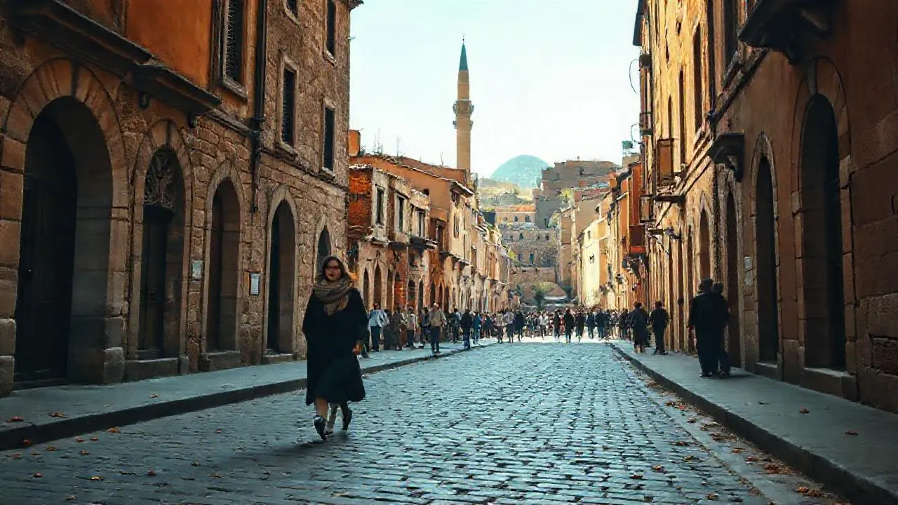 Calle antigua, ambiente urbano y nostálgico