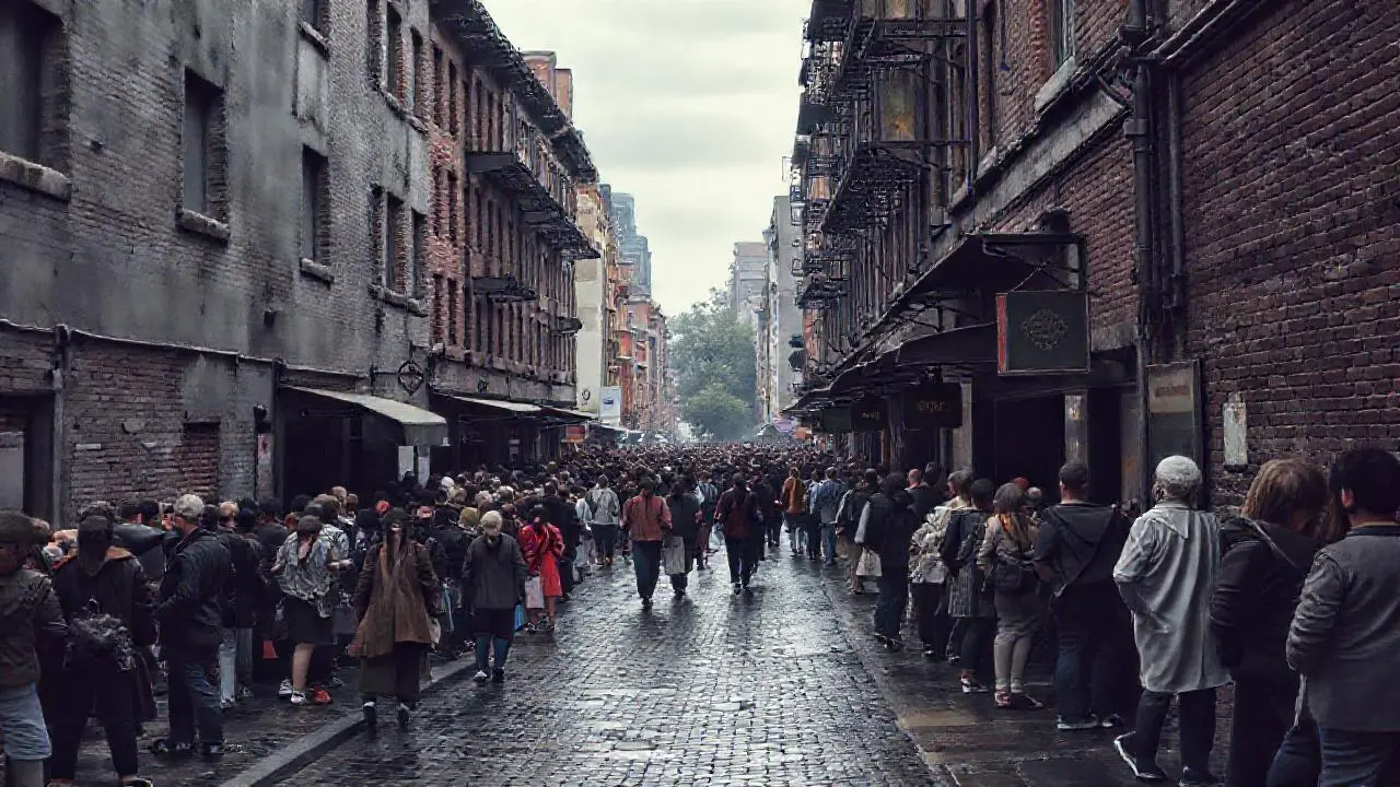 Entorno urbano, gris, vibrante y descuidado