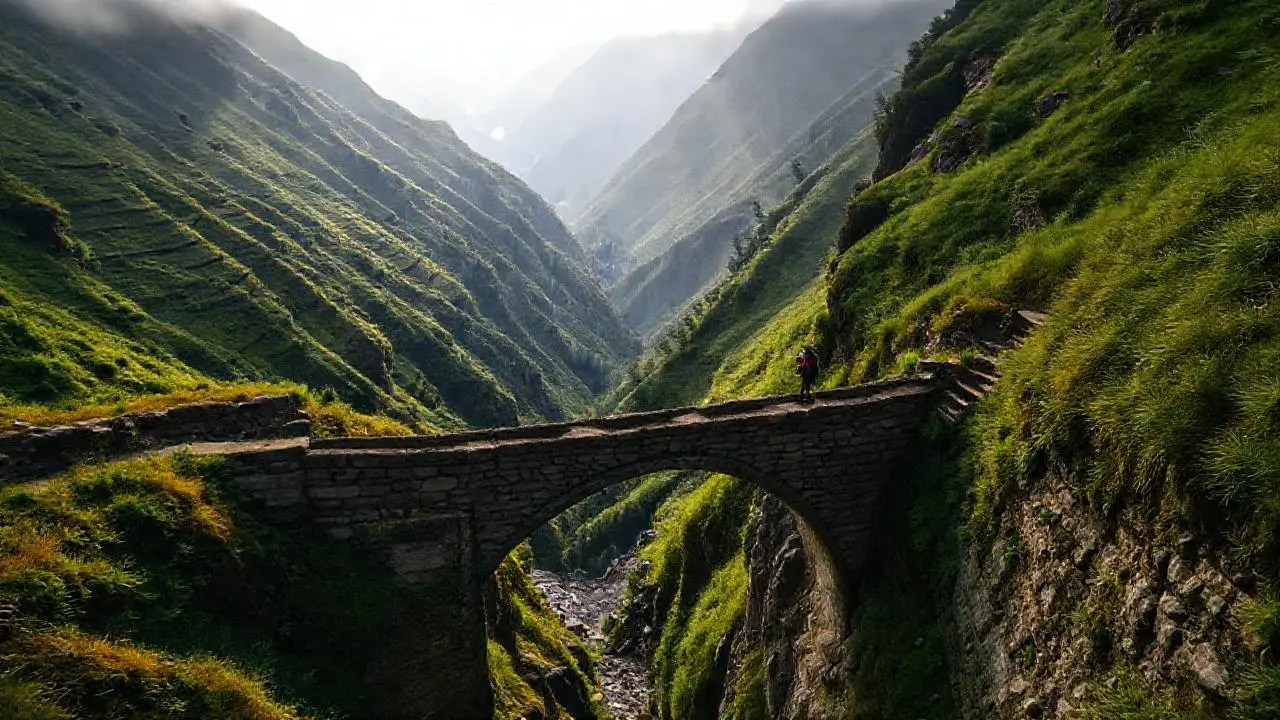Paisaje andino vasto, misterioso y sereno