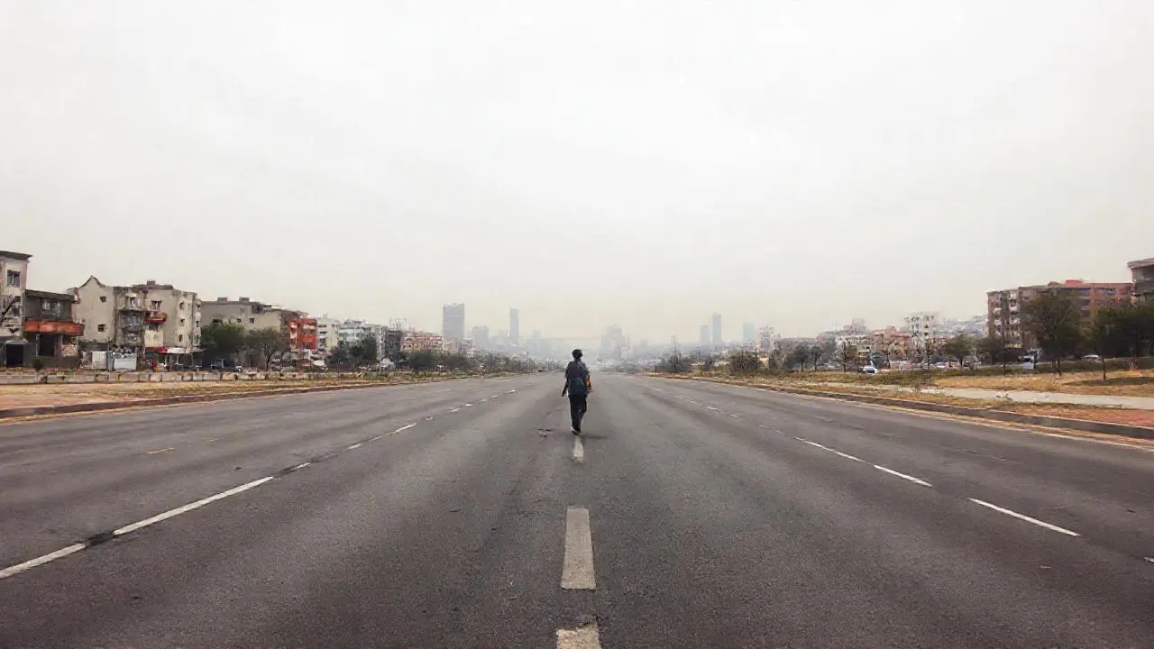 Paisaje urbano tranquilo y difuminado