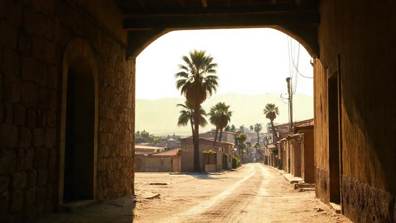 Escena serena, arquitectura clásica y profundidad natural