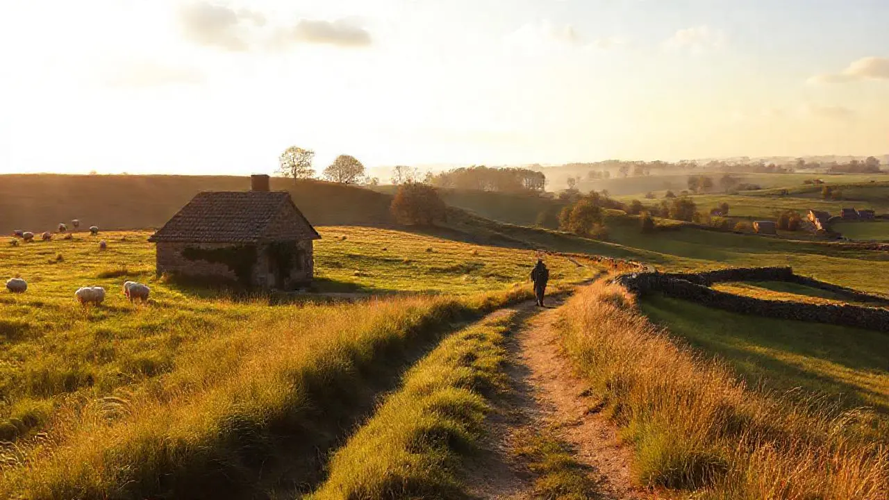 Paz rural, luz dorada y vastedad