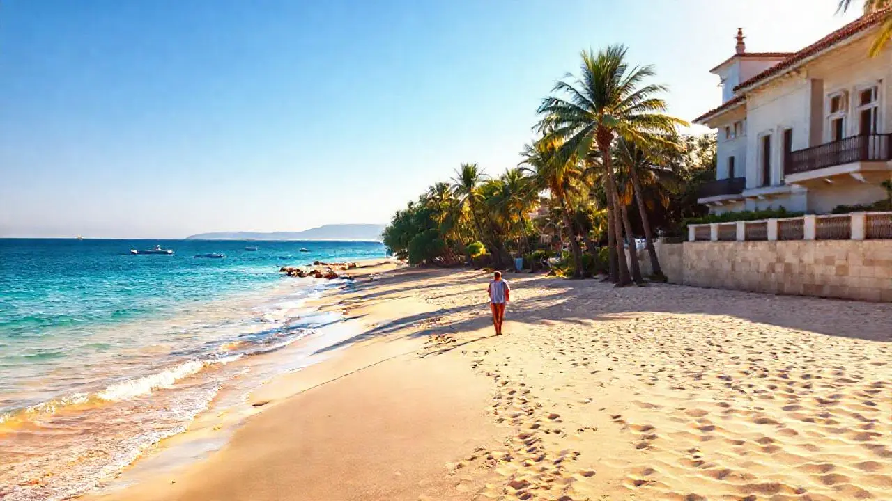 Paraíso tropical, luz cálida y serenidad