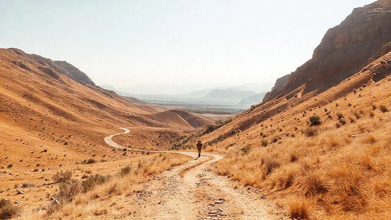 Paisaje árido y extenso bajo luz suave