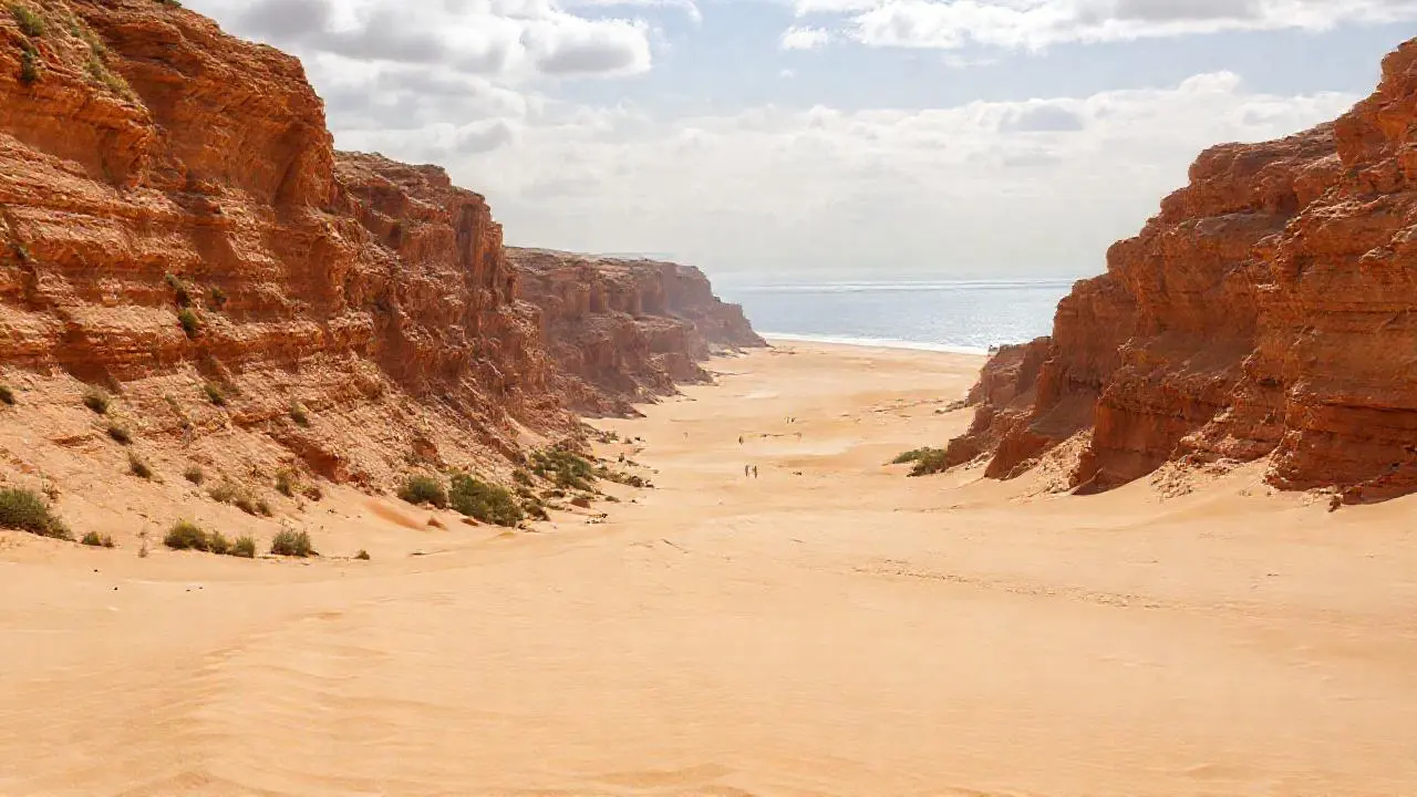 Paisaje desértico, amplio y sereno