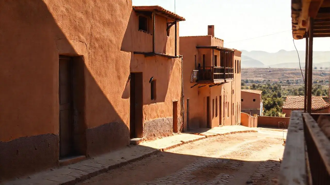 Pueblo tranquilo, cálido y soleado