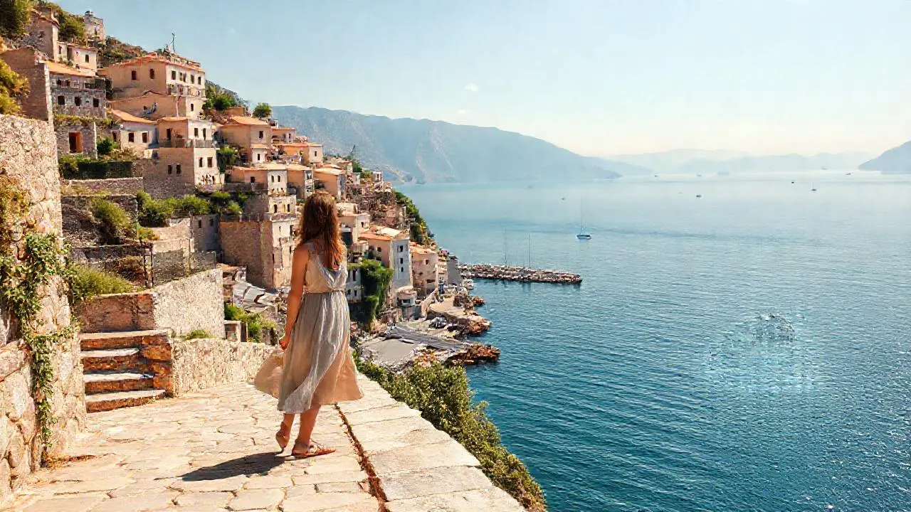 Paz mediterránea bajo la luz cálida