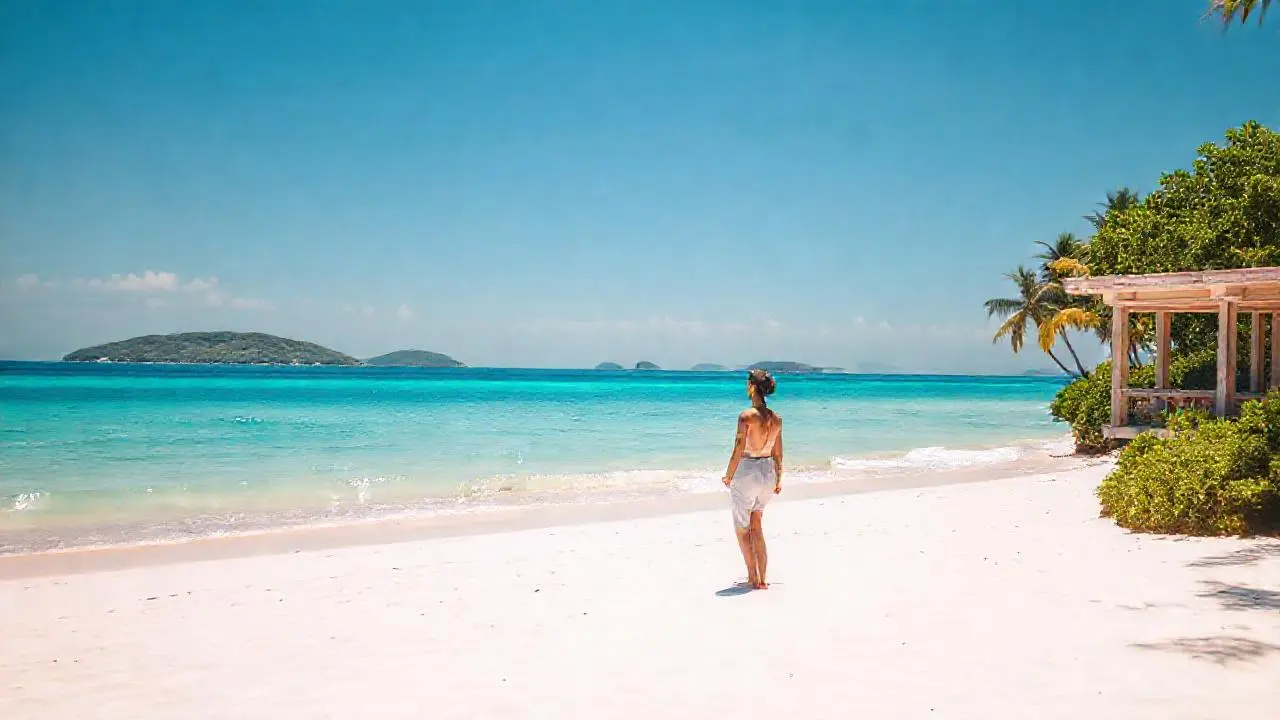 Paz tropical, luz suave y horizonte amplio