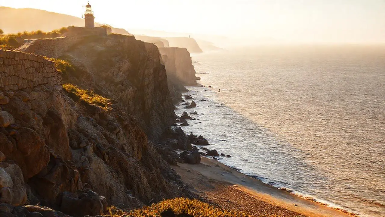 Paisaje costero sereno y extenso