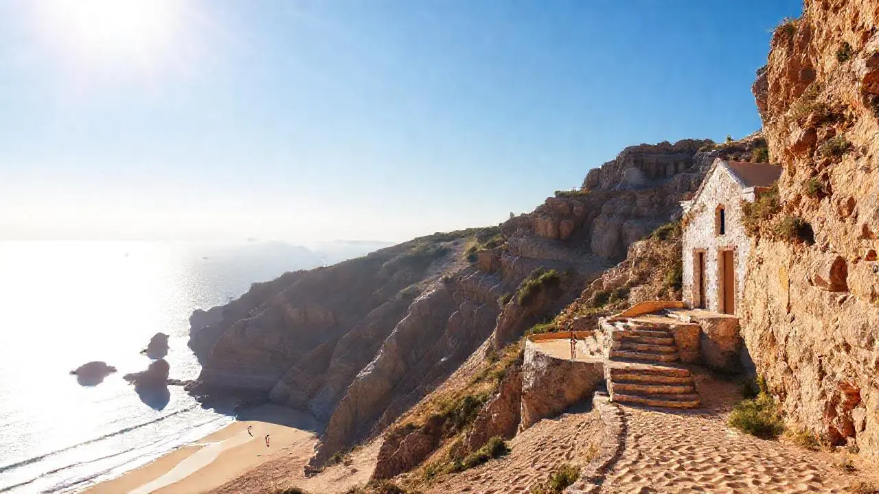 Paisaje costero sereno y amplio