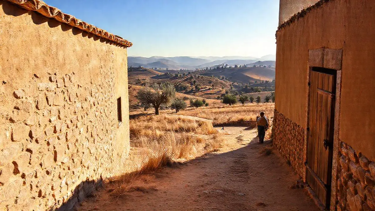 Paisaje rural tranquilo y soleado