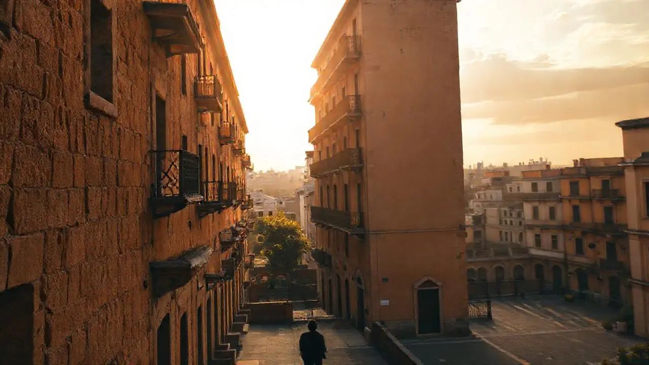 Un tranquilo ambiente urbano bañado en luz