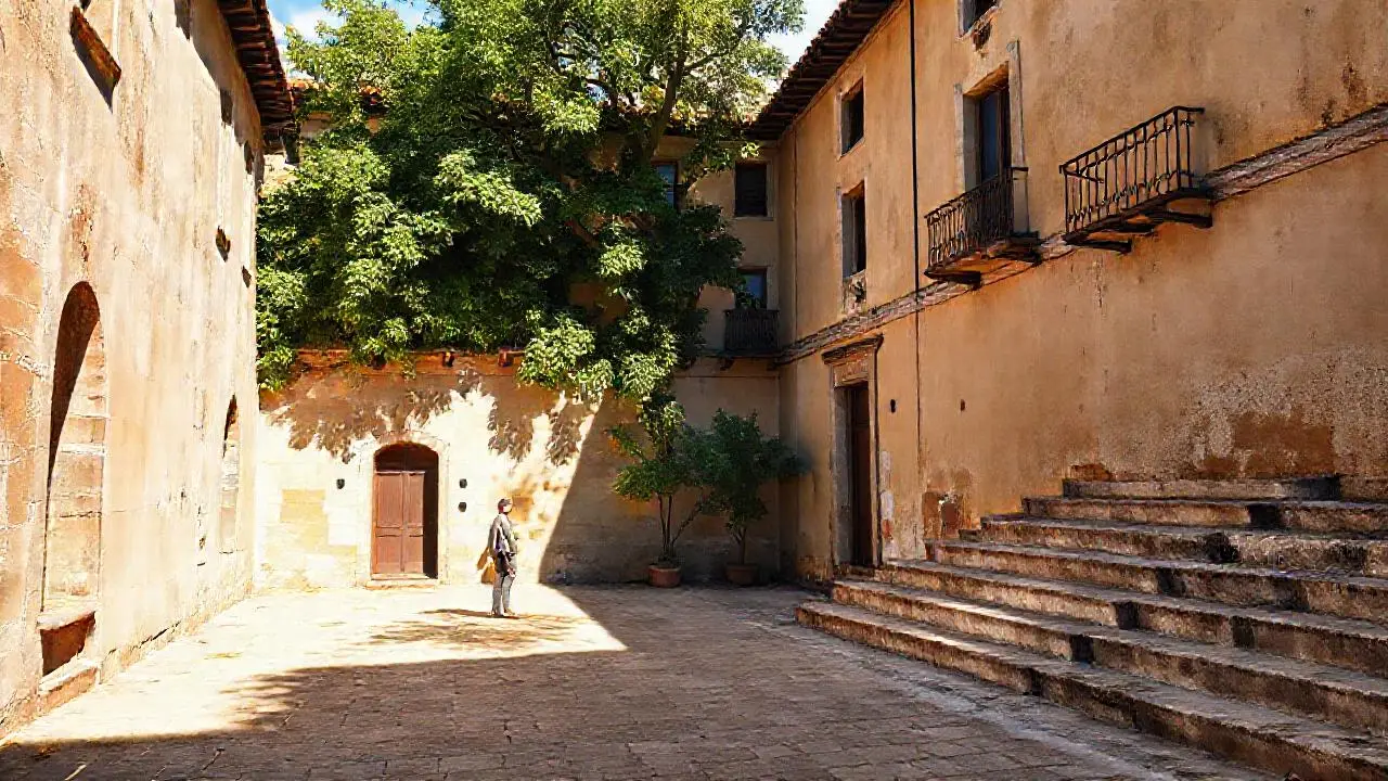 Paz y quietud en un patio antiguo