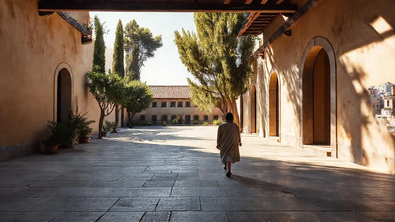 Un patio tranquilo, lleno de luz y espacio