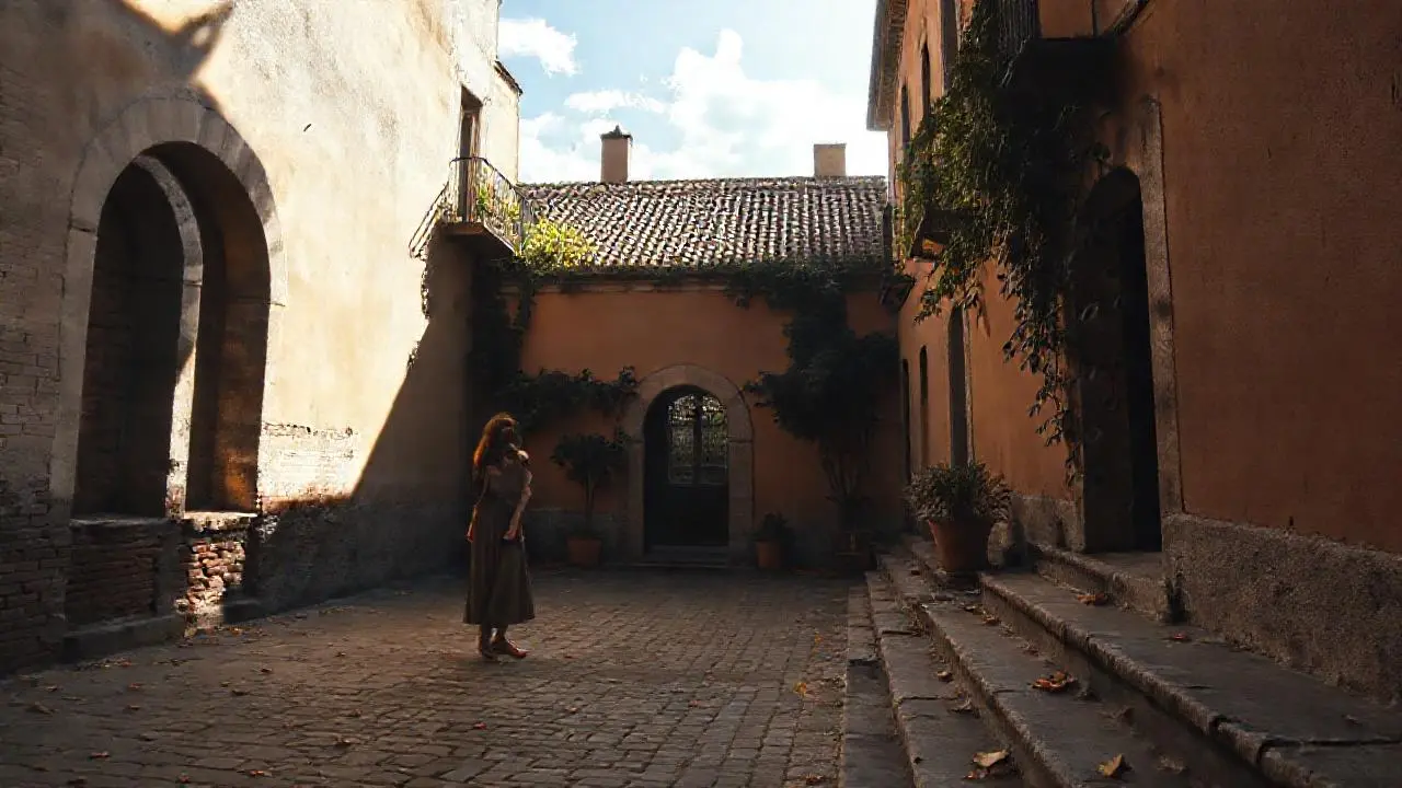 Un patio español, tranquilo y soleado