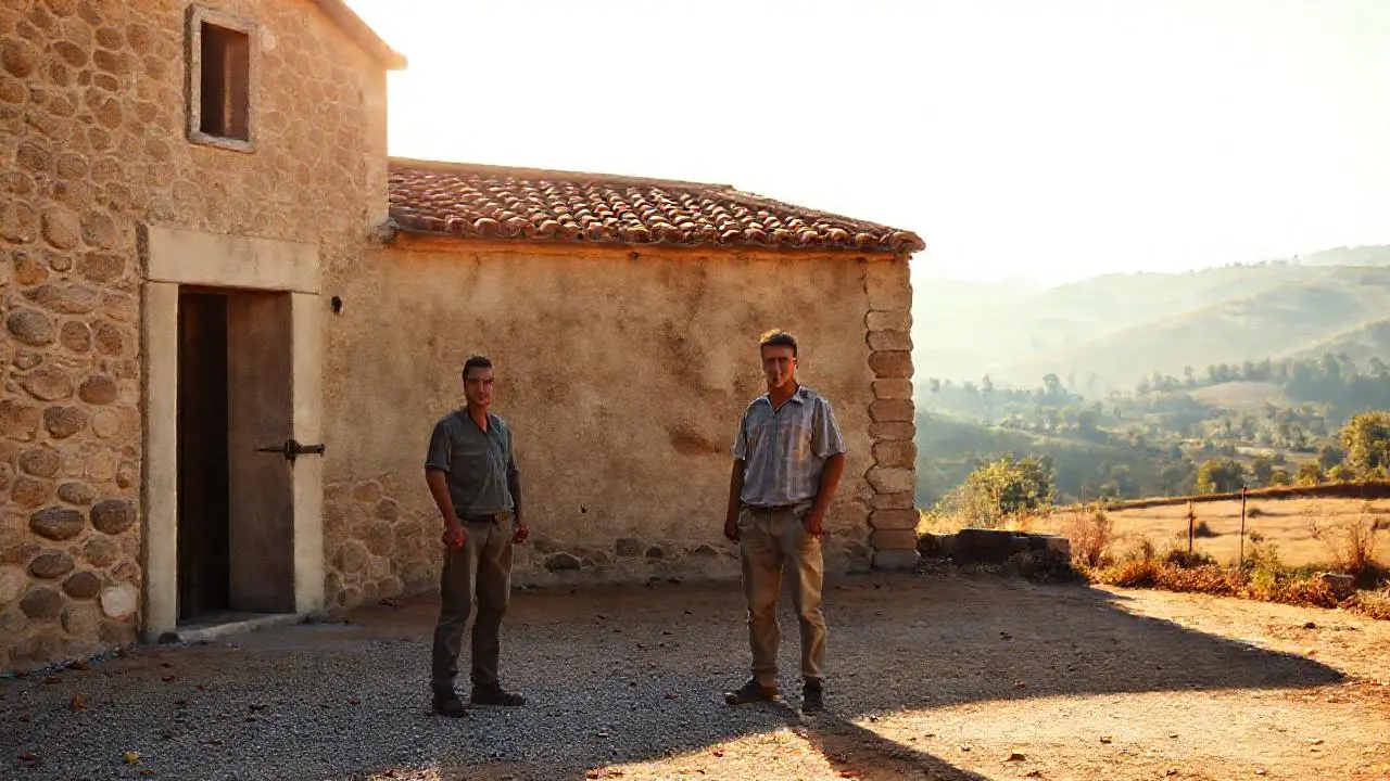 Escena rural tranquila y serena
