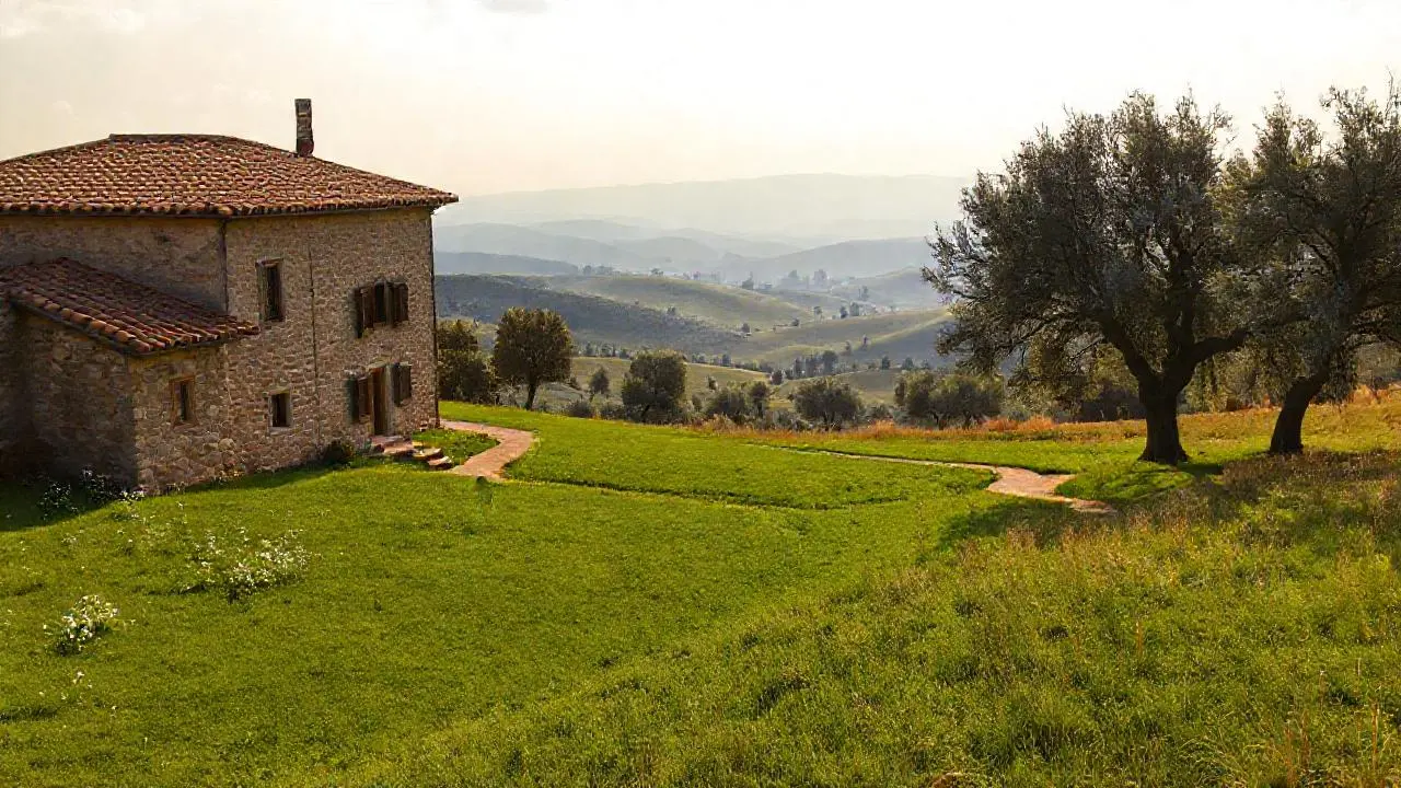 Paz campestre, luz suave y armonía natural
