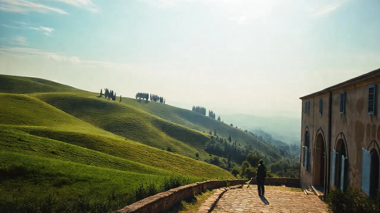 Paisaje tranquilo, histórico y sereno