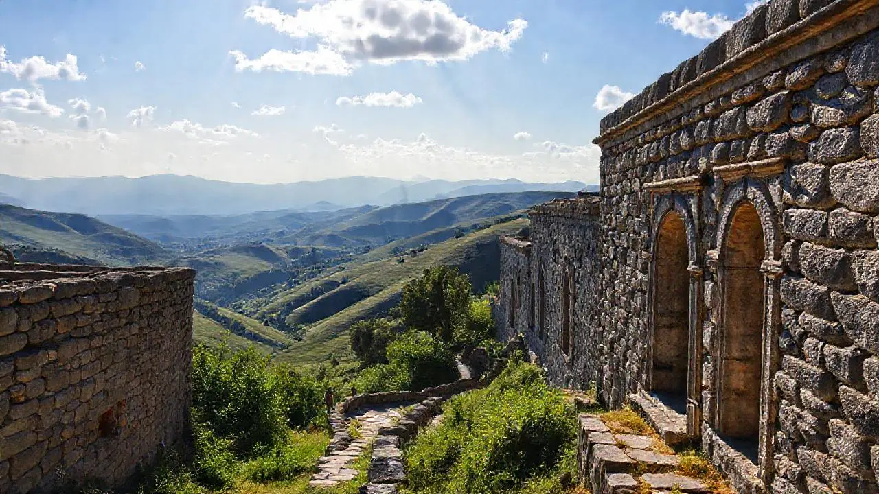Paisaje antiguo, sereno y natural