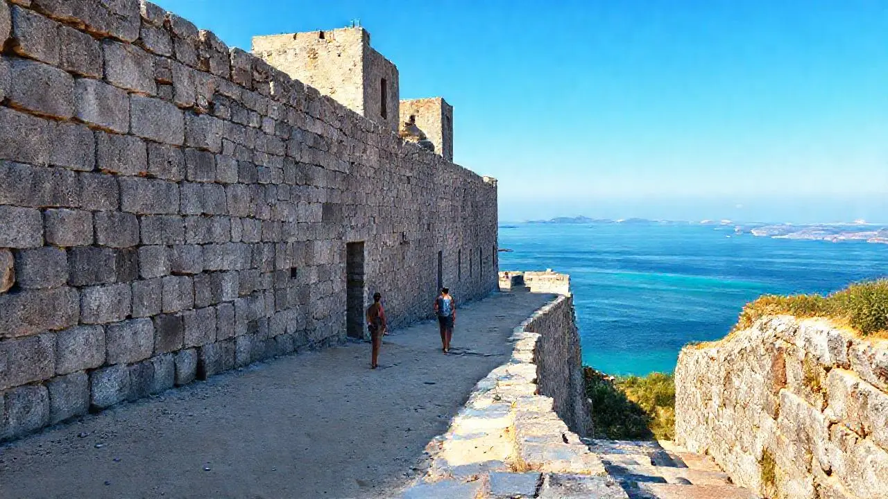 Paz y calma en una costa antigua