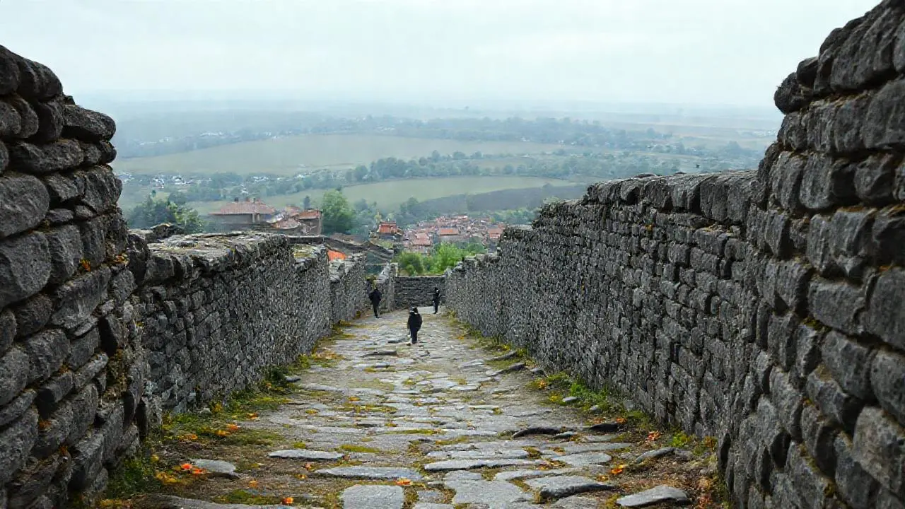 Paisaje antiguo, sereno y vasto
