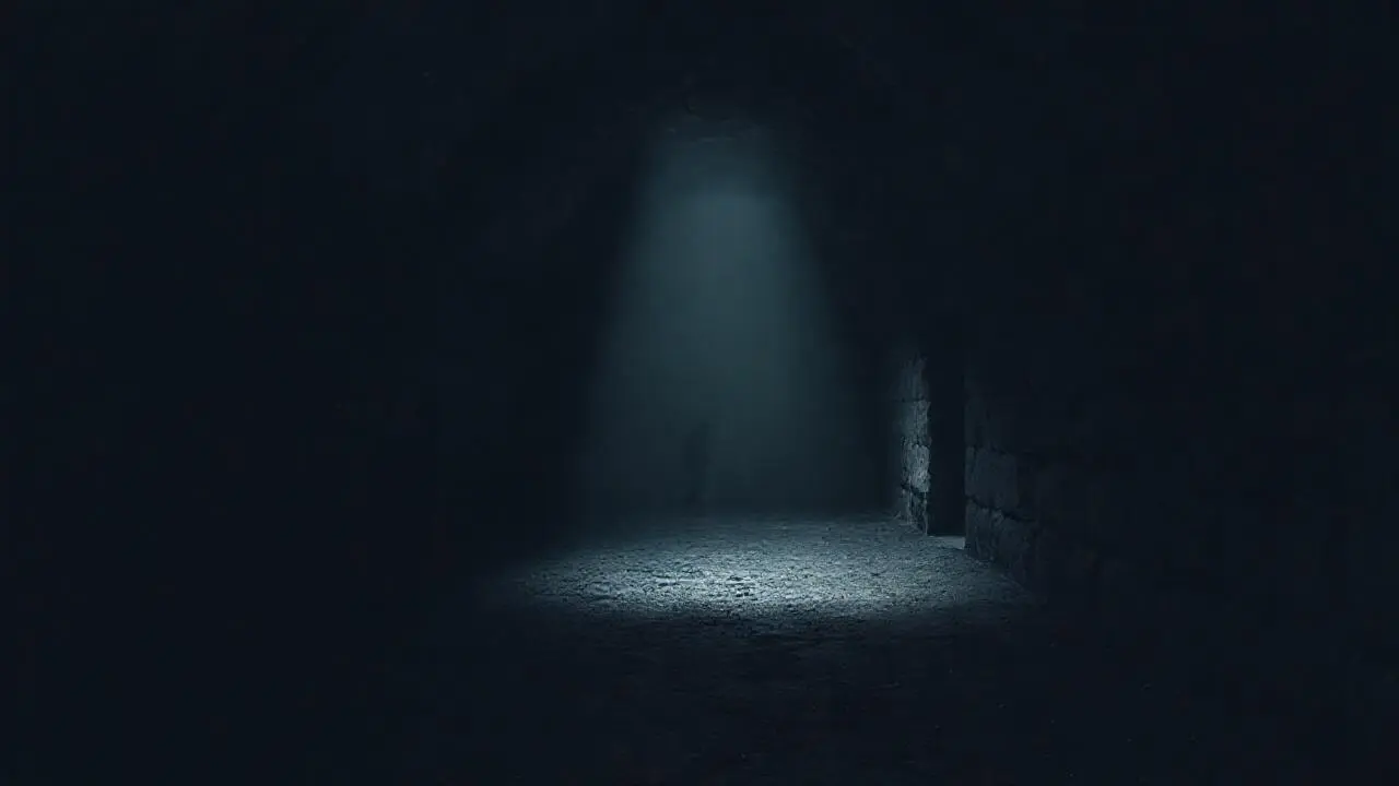 Antigua caverna, silenciosa y llena de sombras