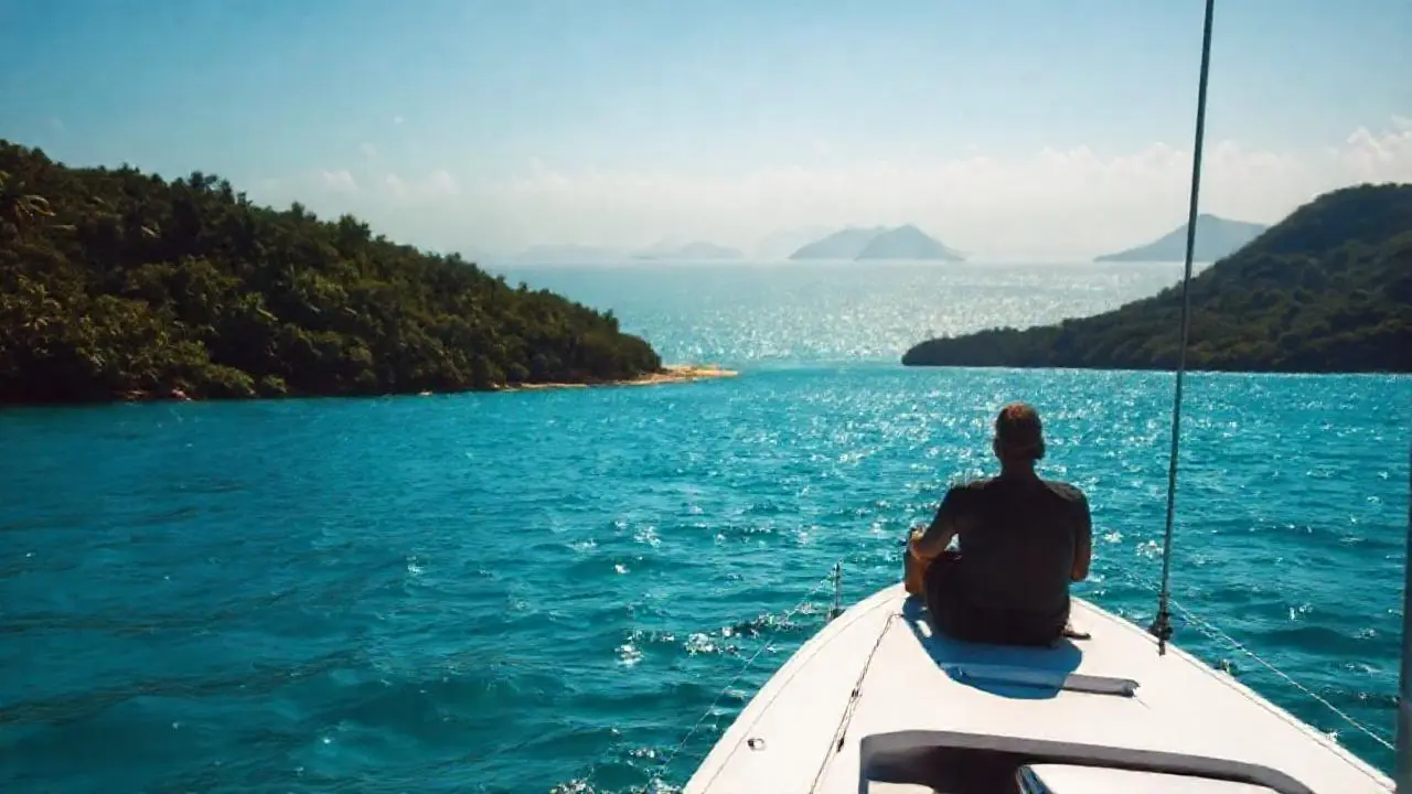 Paz tropical: un catamarán en el Caribe