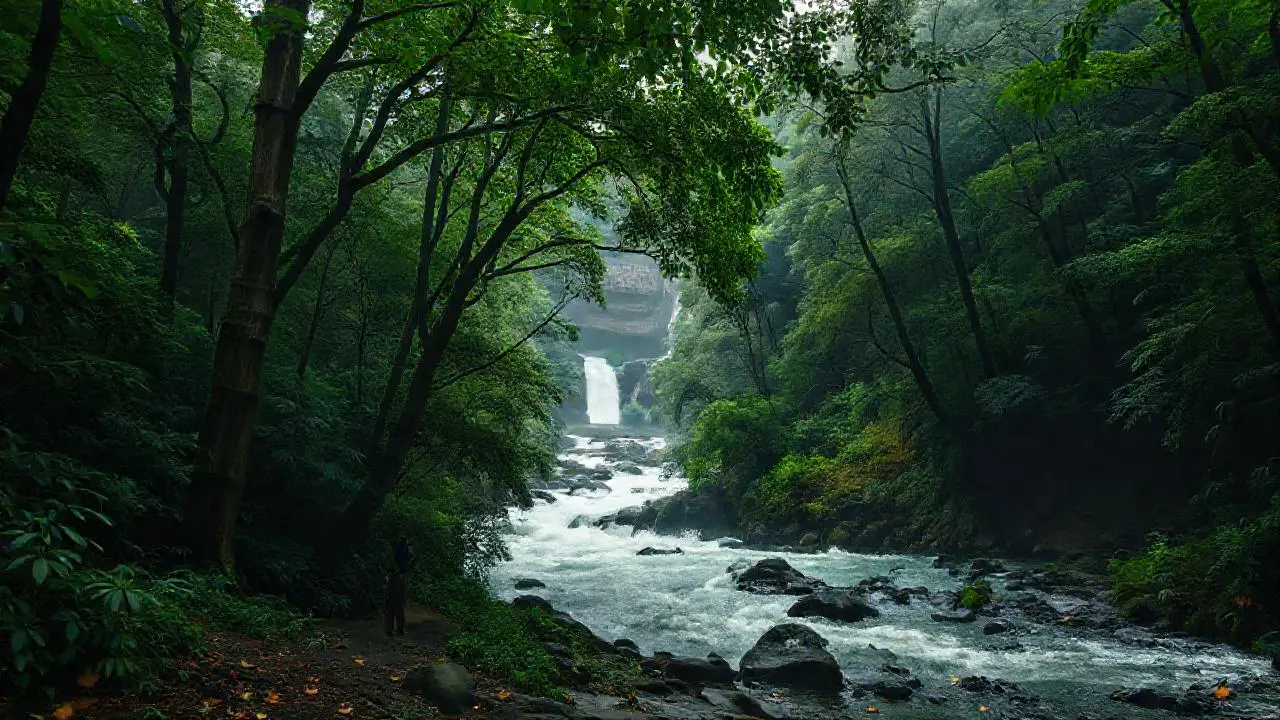 Paisaje salvaje, húmedo y profundo